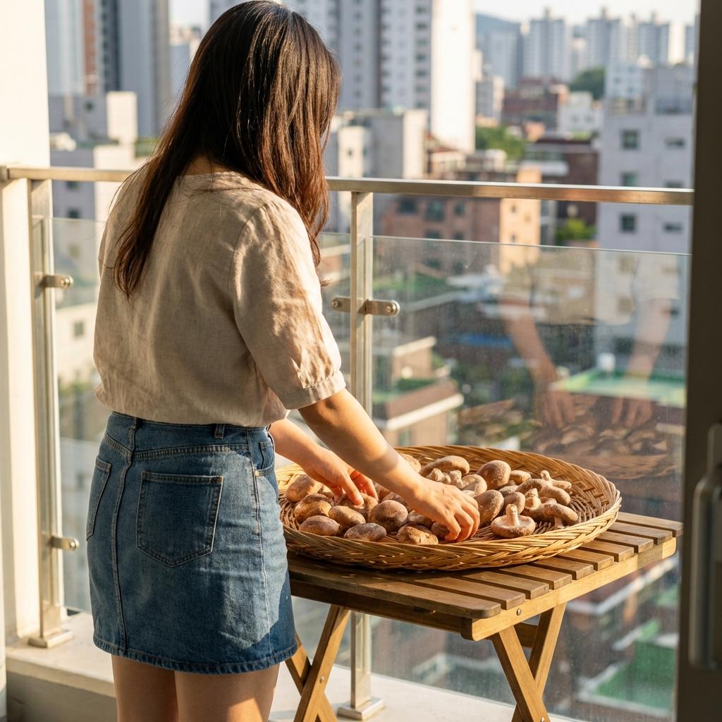 햇볕 건조 표고버섯의 비타민D 자가 증폭 원리