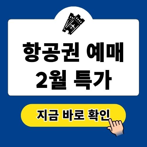 항공권 예매 2월 특가 땡처리