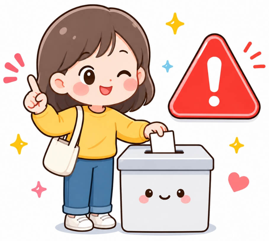 투표소에서 하지 말아야 할 행동