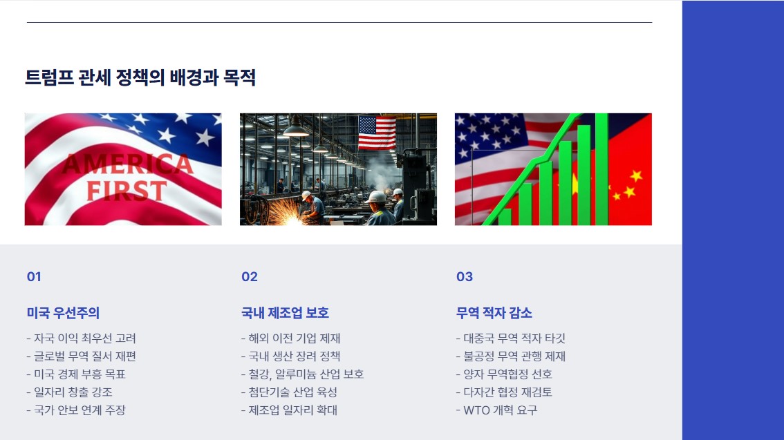 트럼프 관세 정책의 배경과 목적