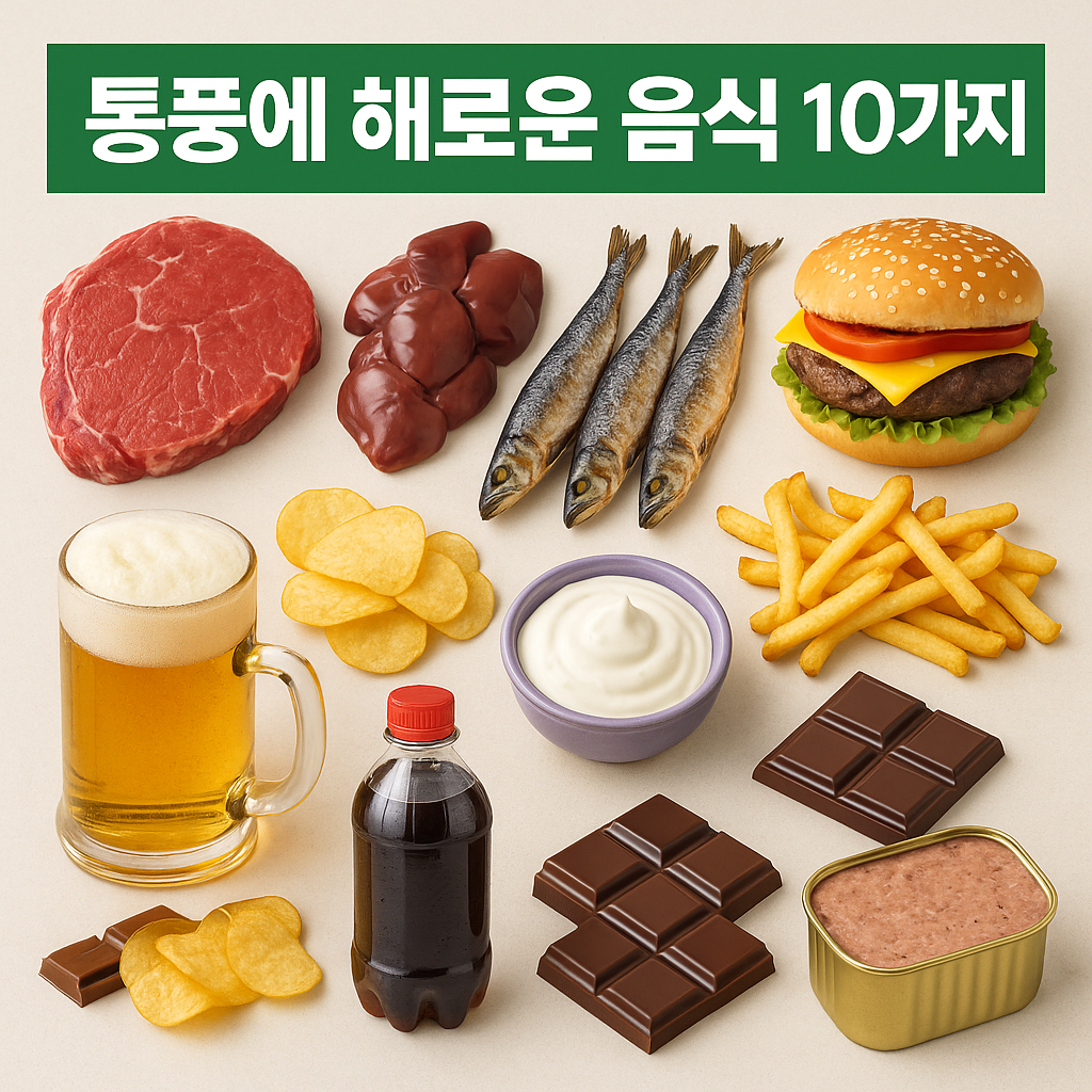 통풍에 해로운 음식 10가지