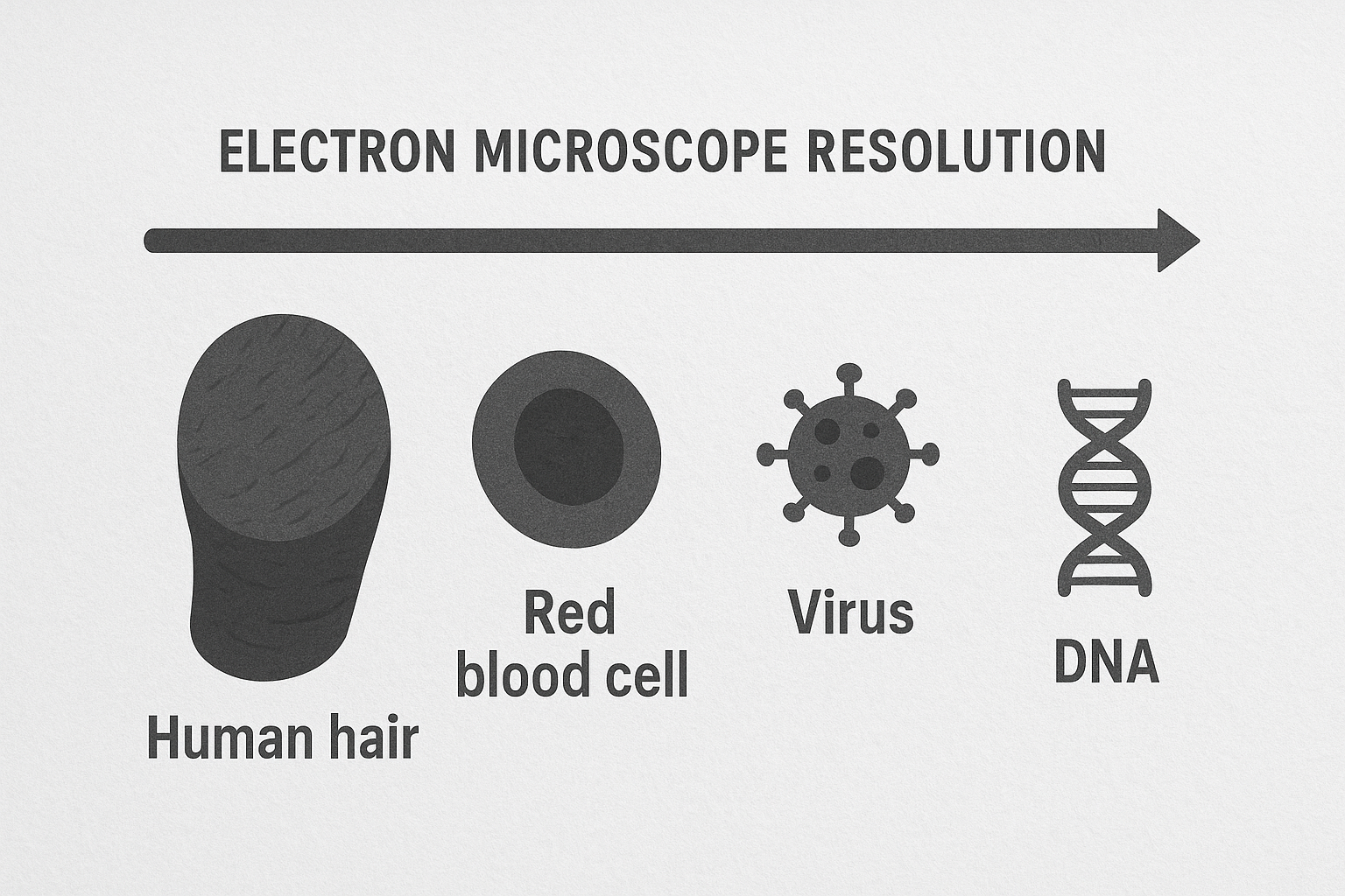 전자현미경의 분해능 관련 이미지