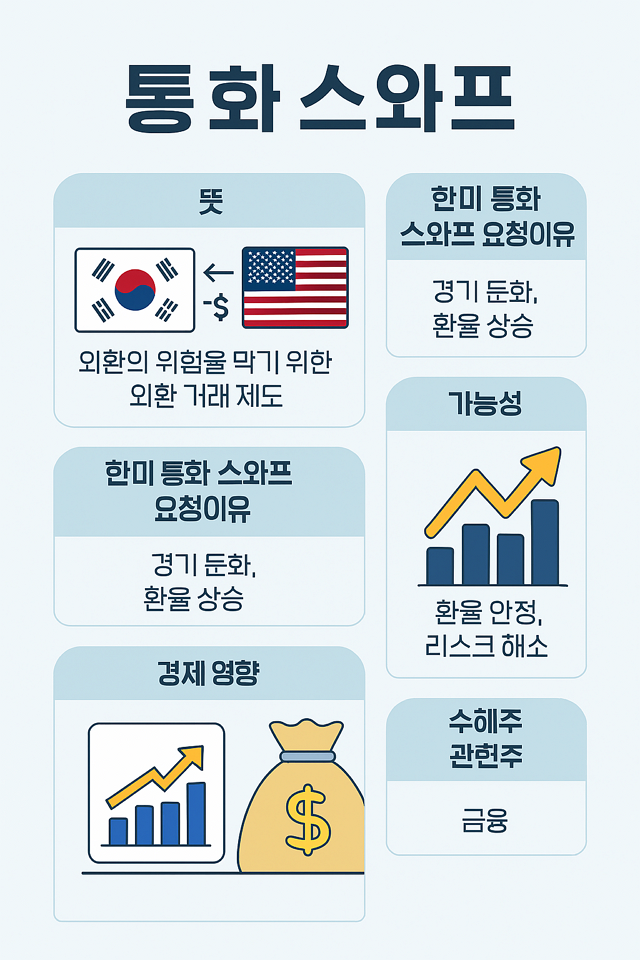 통화 스와프 뜻, 한미 통화 스와프 요청이유, 가능성, 경제영향, 수혜주, 관련주