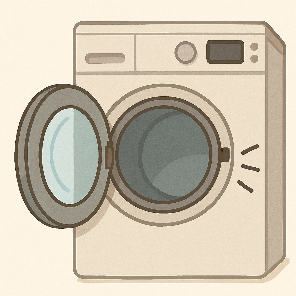 세탁조 문과 세제통을 열어두어