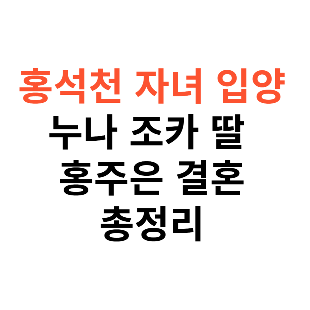홍석천 자녀 입양