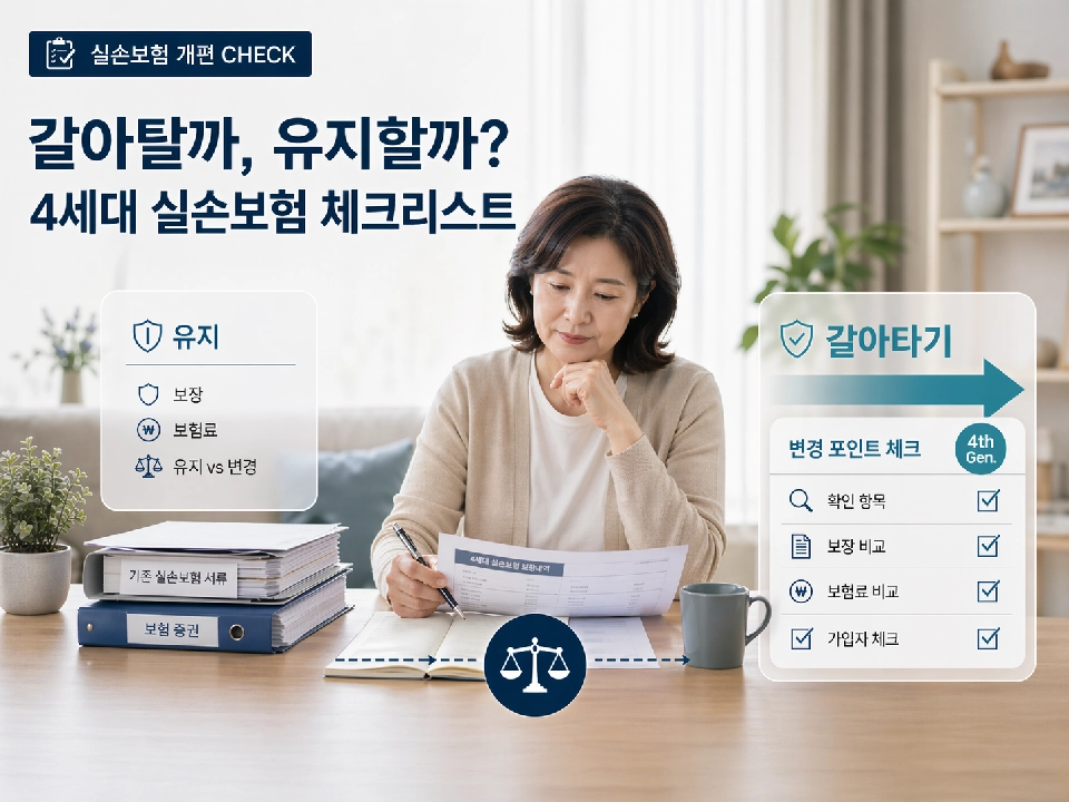 4세대 실손보험 가입자라면 꼭 봐야 할 개편 체크리스트