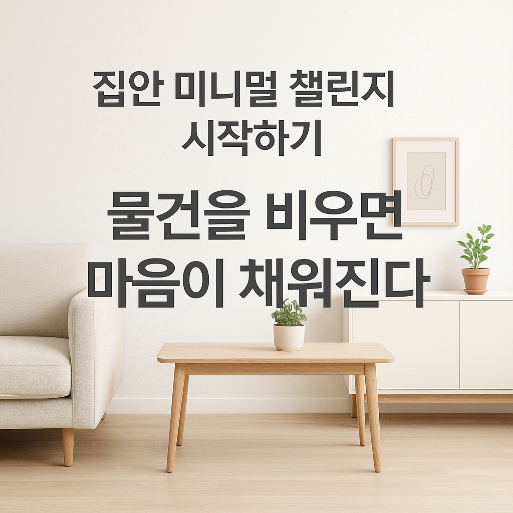 집안 미니멀 챌린지 시작하기: 물건을 비우면 마음이 채워진다