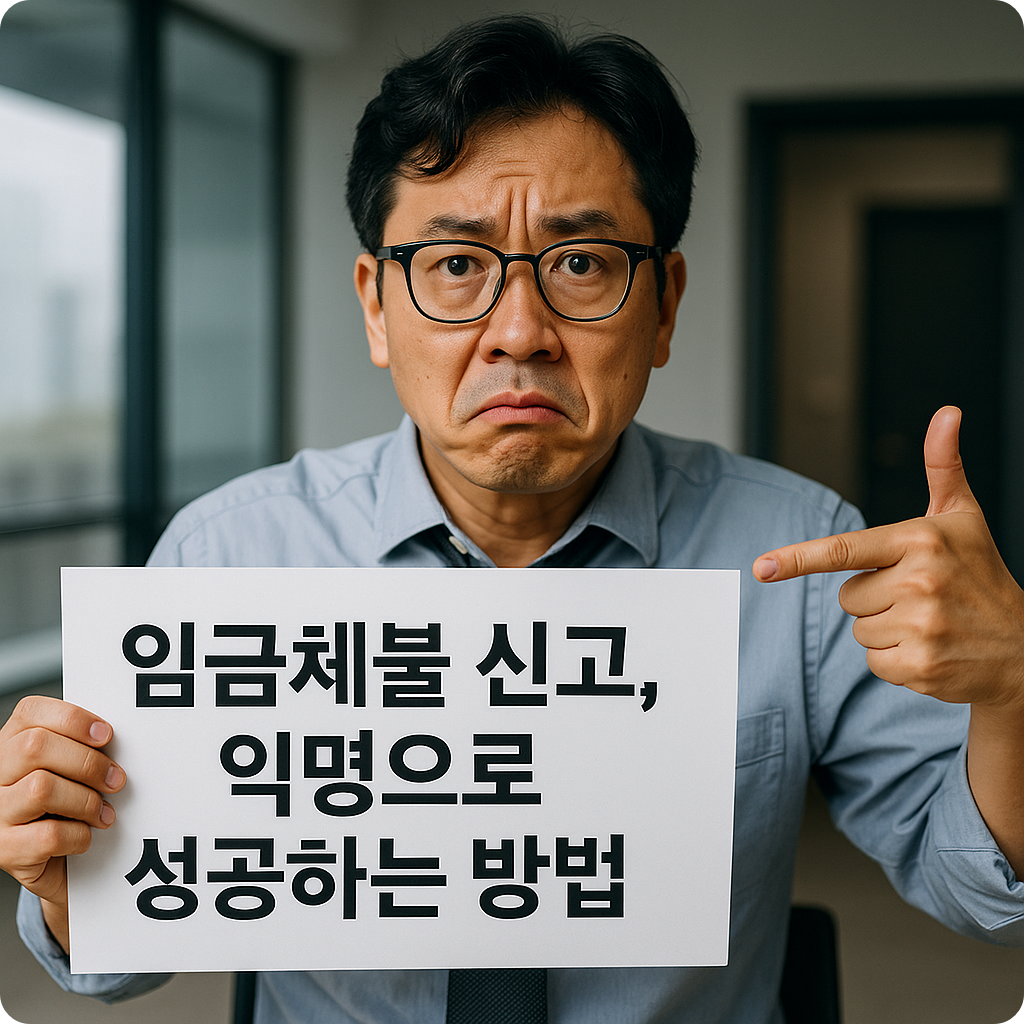임금체불 신고, 익명으로 성공하는 방법