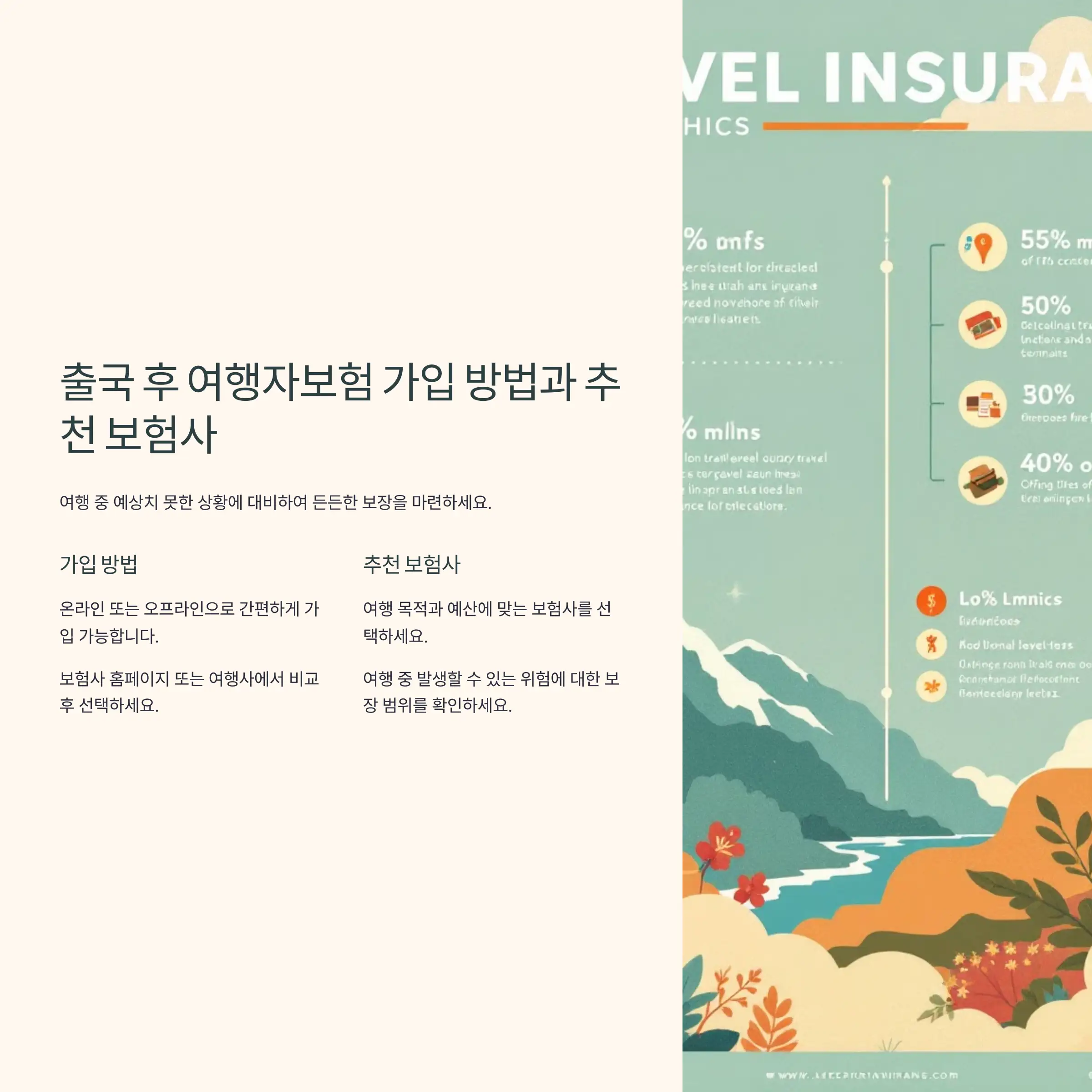 출국 후 여행자보험 가입 방법 및 추천 보험사 PPO Network 기반 보험