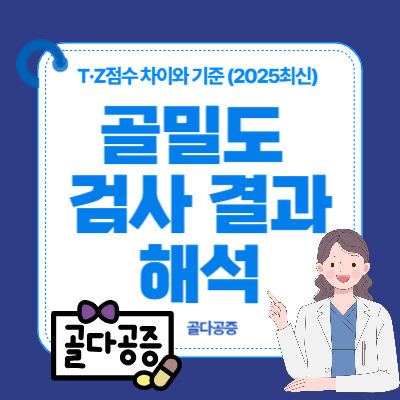 골밀도 검사 결과 해석｜T&middot;Z점수 차이와 기준 (2025 최신)