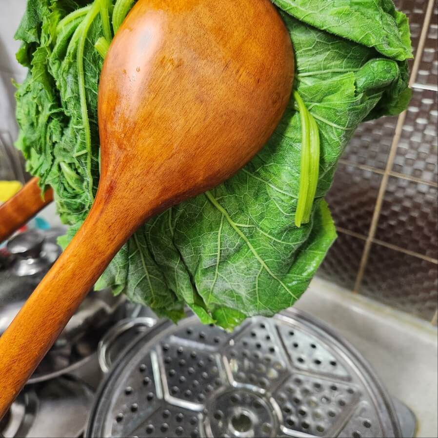 호박잎찌는시간