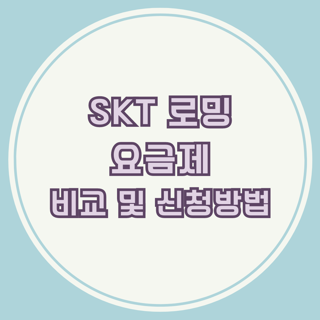skt 로밍 요금제 비교