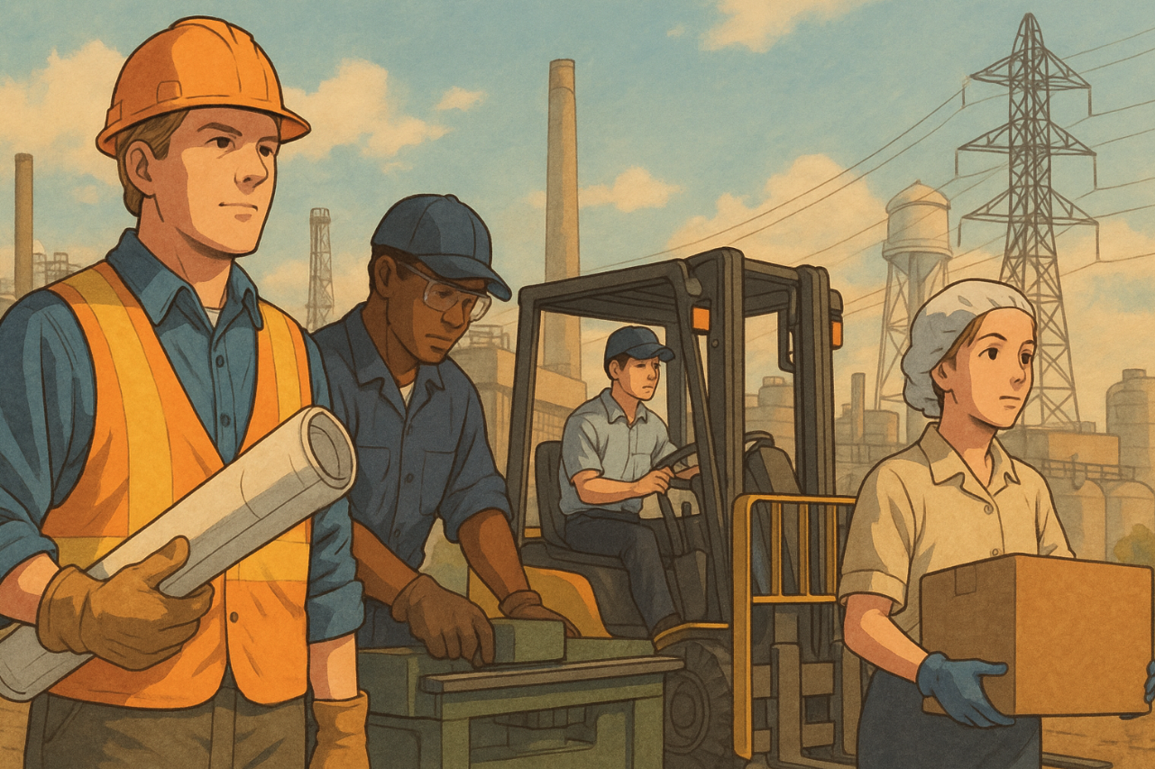 트럼프 정부의 고용 정책과 노동시장 변화 관련 이미지