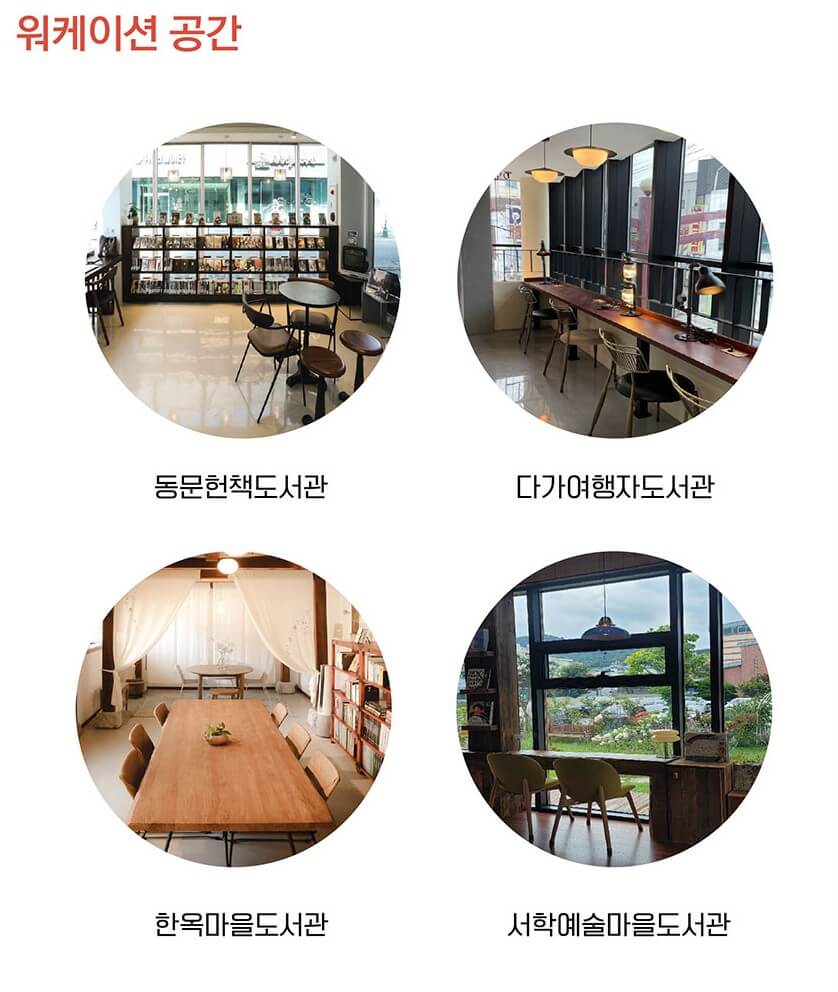 전주 도서관 워케이션 공간 이미지