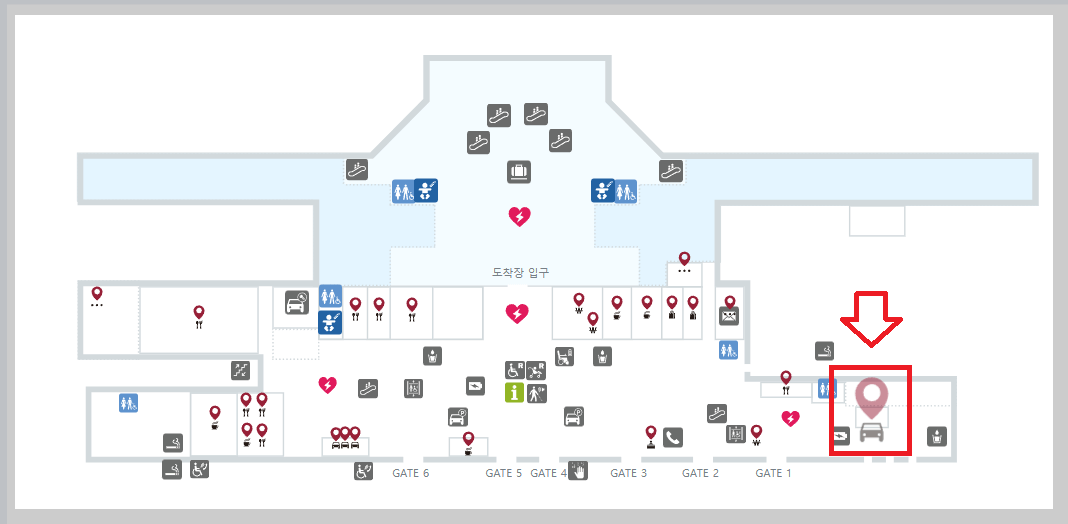 김포공항-국내선-리무진-매표소위치