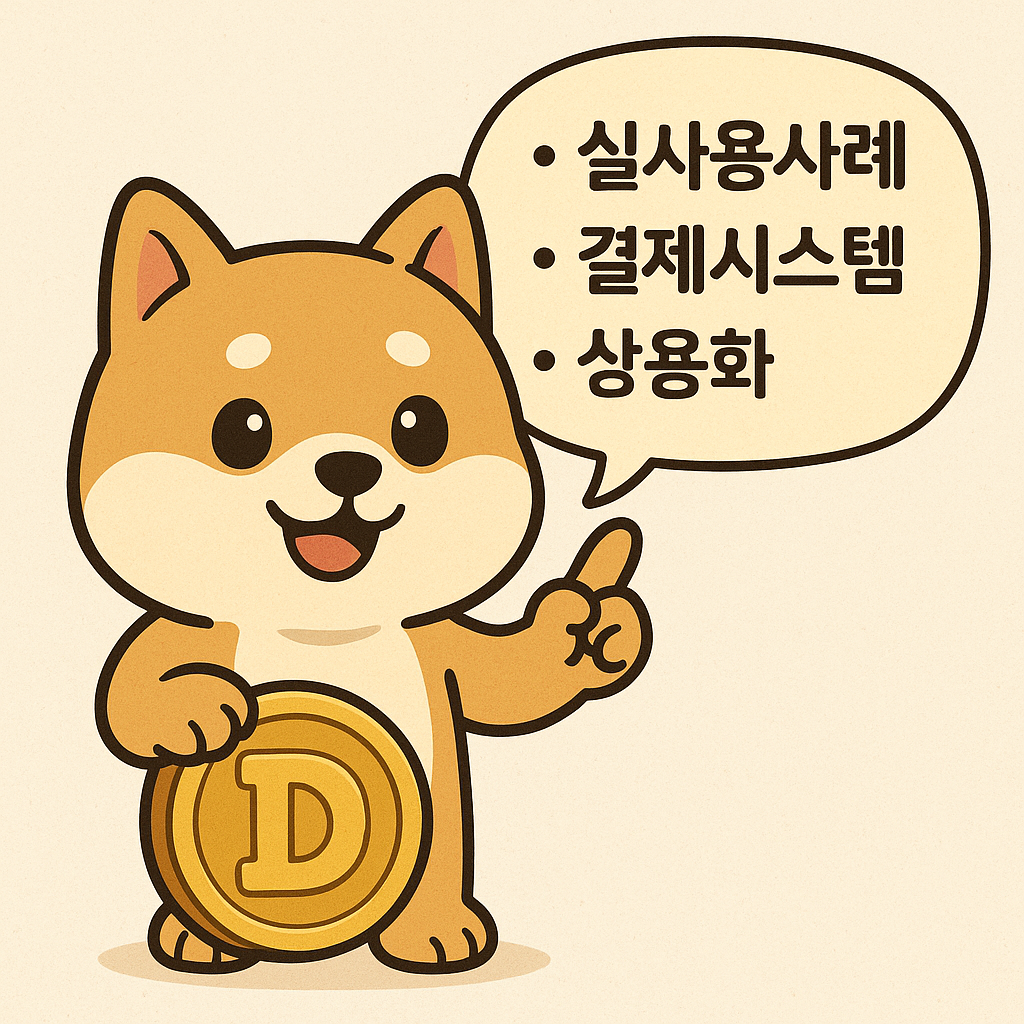 도지코인 실사용사례, 결제시스템, 상용화과 관련된 사진