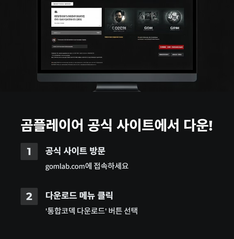 공식 사이트에서 통합코덱 다운로드