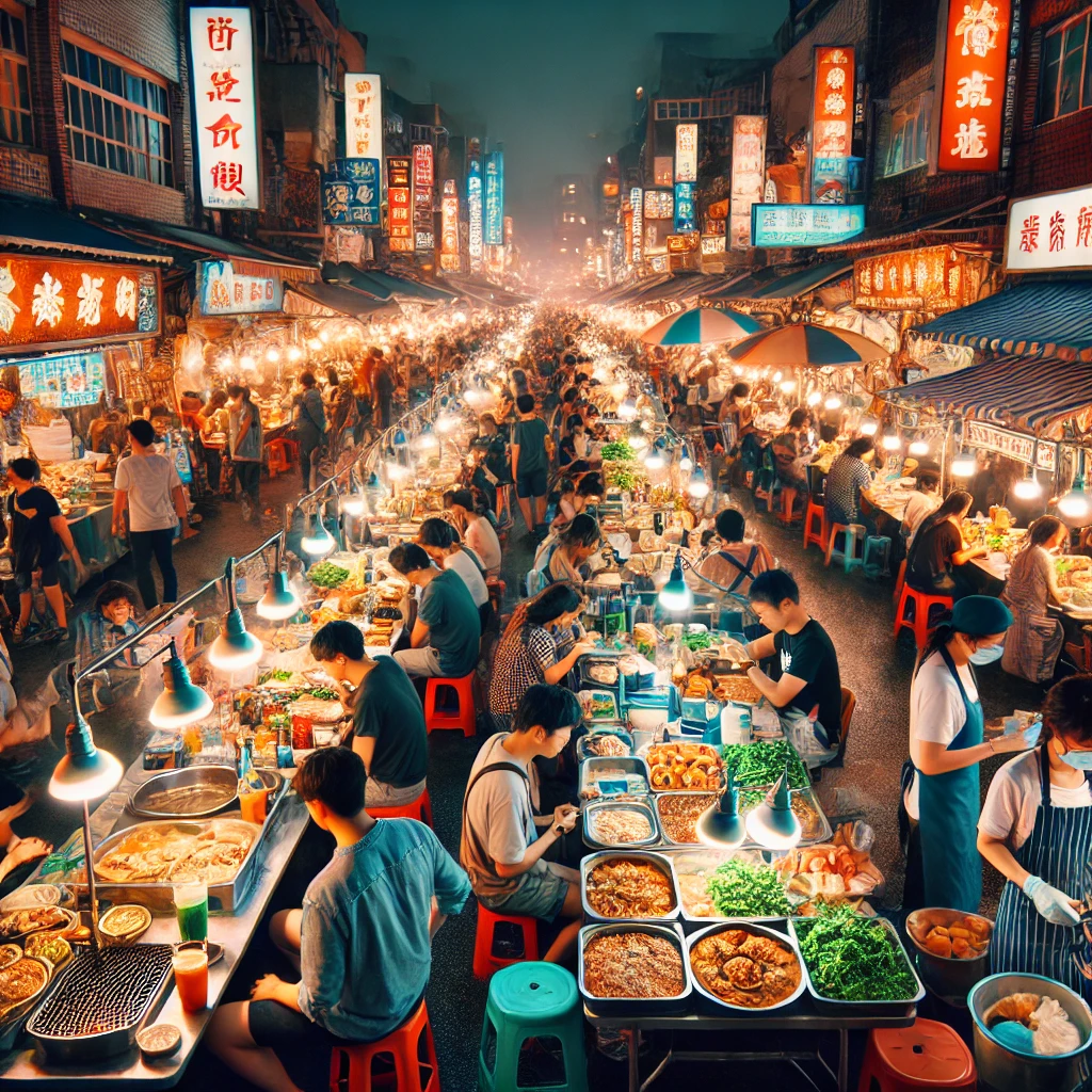 타이난의 활기찬 야시장 풍경과 인기 먹거리
