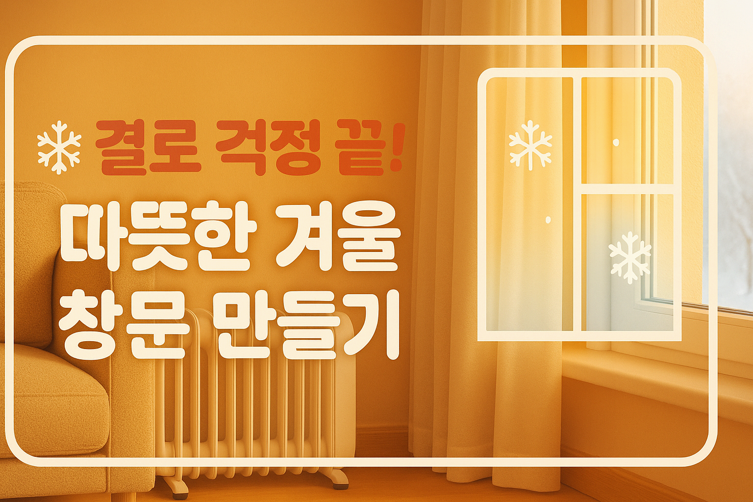 겨울철 곰팡이 걱정? 창문 결로를 막는 초간단 단열법