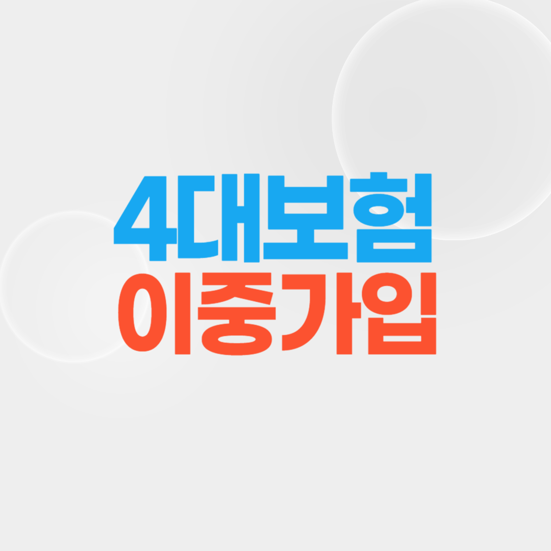 4대보험 이중가입
