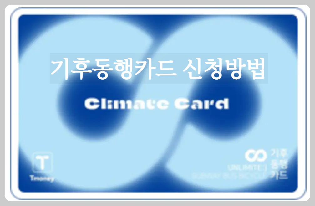 기후동행카드 신청방법