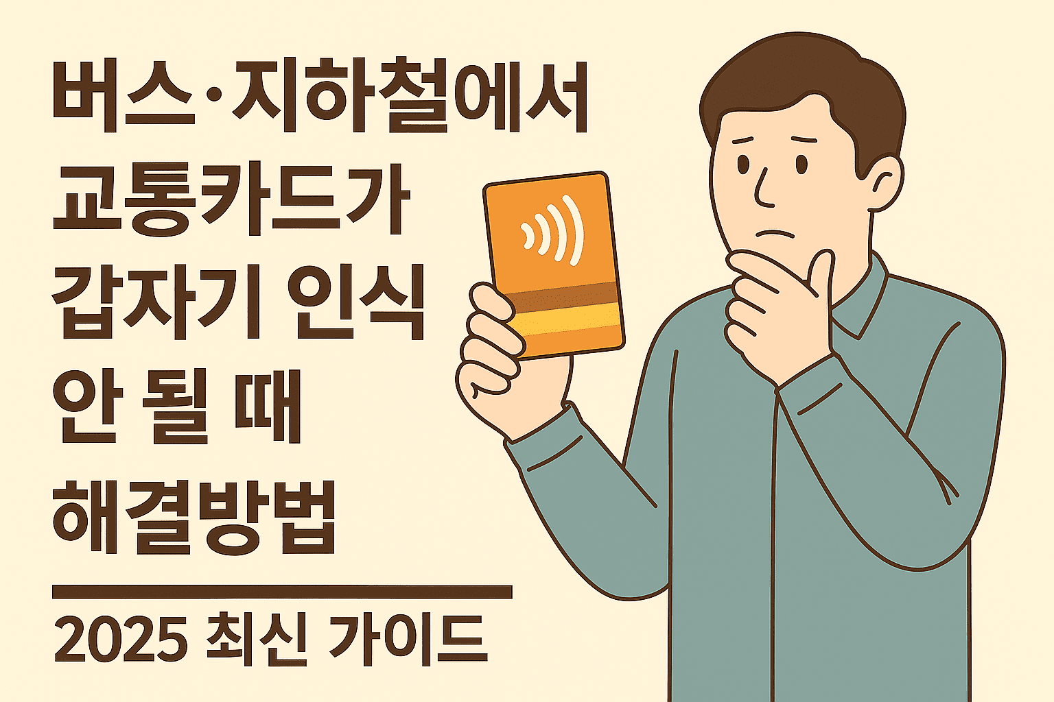 버스&middot;지하철에서 교통카드가 갑자기 인식 안 될 때 해결방법 ❘ 2025 최신 가이드