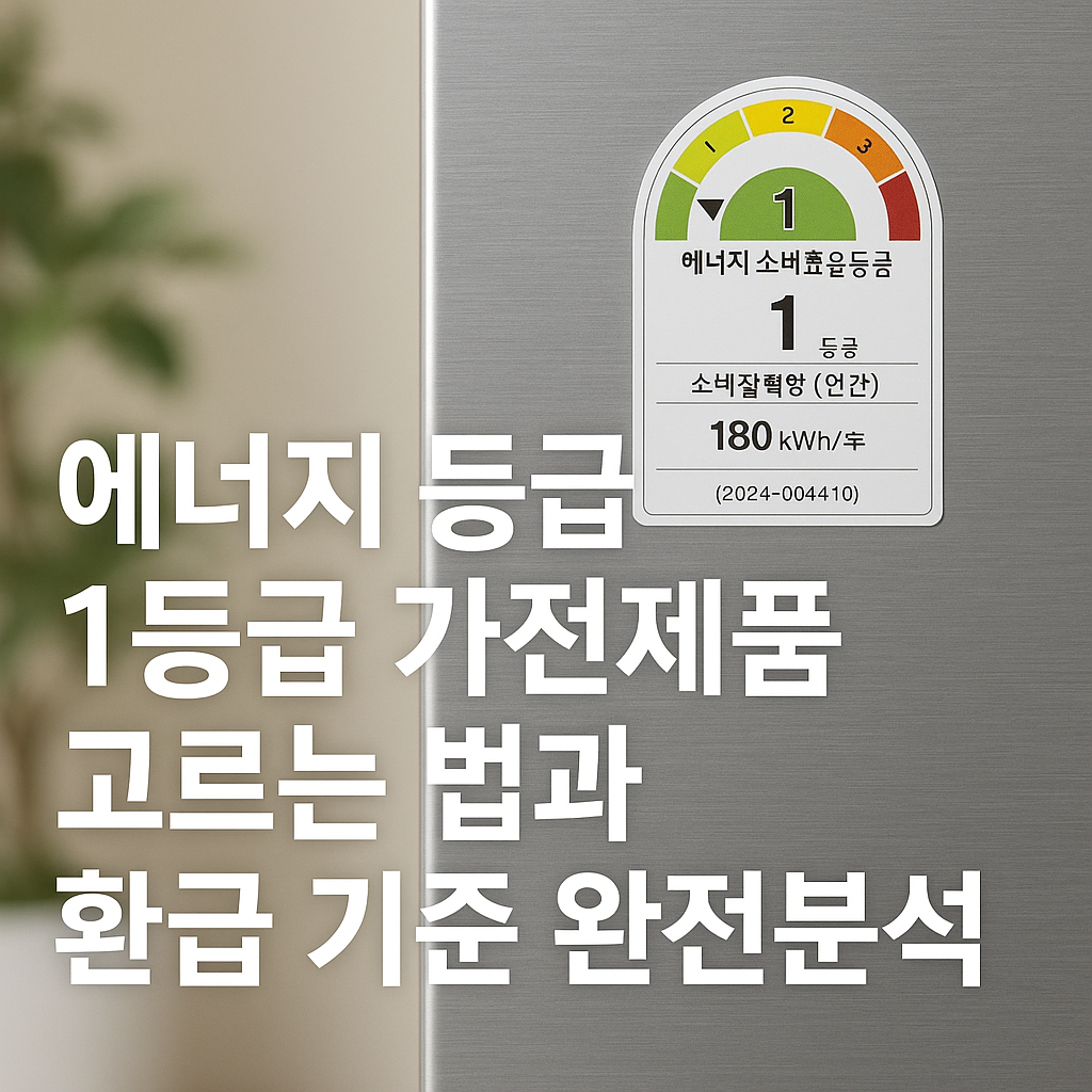 에너지 등급 1등급 가전제품 고르는 법