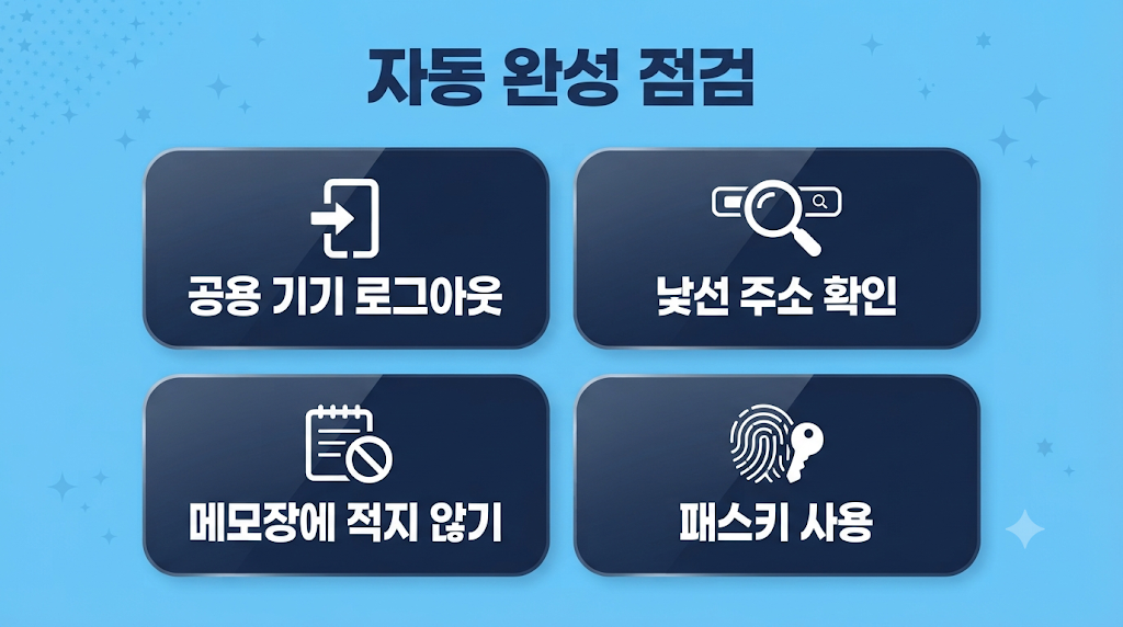 자동 완성과 패스키 주의점