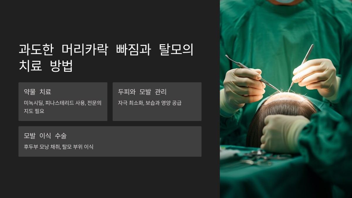 과도한 머리카락 빠짐과 탈모