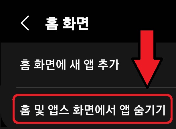 삼성 갤럭시 스마트폰 앱 숨기기 설정 방법 3