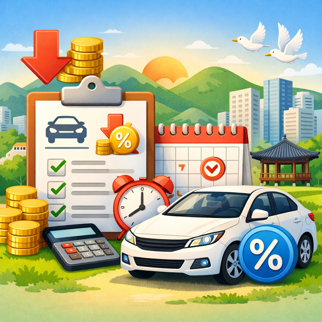 2026년 자동차세 연납 신청방법 총정리｜할인 기간&middot;시기&middot;변경하는 방법까지 한눈에 관련 사진