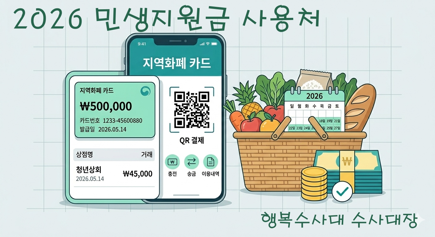 2026 민생지원금 사용처