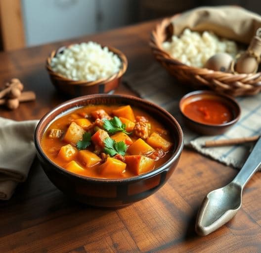 감비아 도모다(Domoda) – 농가에서 만든 땅콩 페이스트로 조리한 스튜