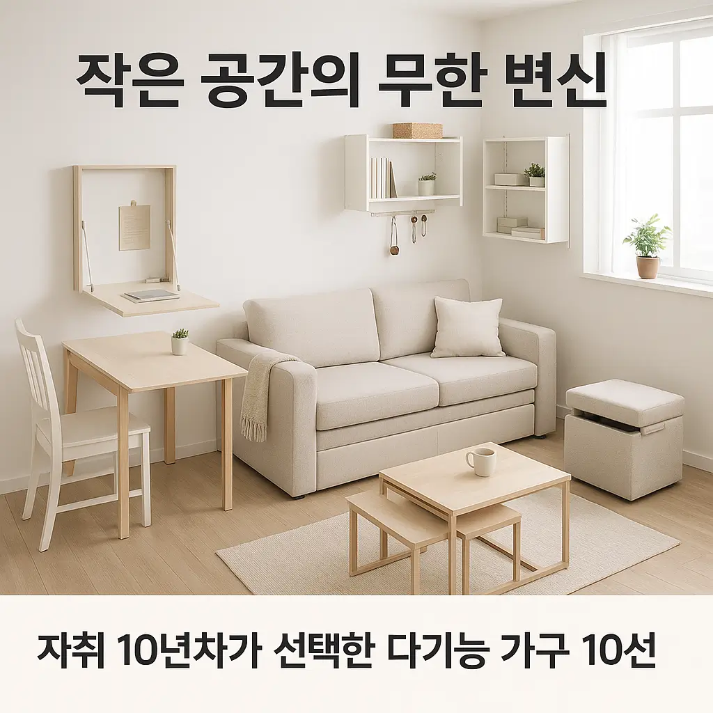 작은 공간의 무한 변신. 자취 10년차가 선택한 다기능 가구 10선