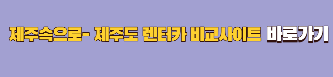 제주도 렌트카