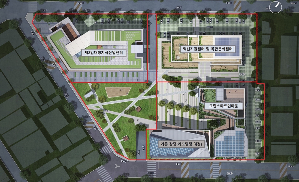 대구그린스타트업타운(북구 제3산단 구.삼영초등학교) 구상도