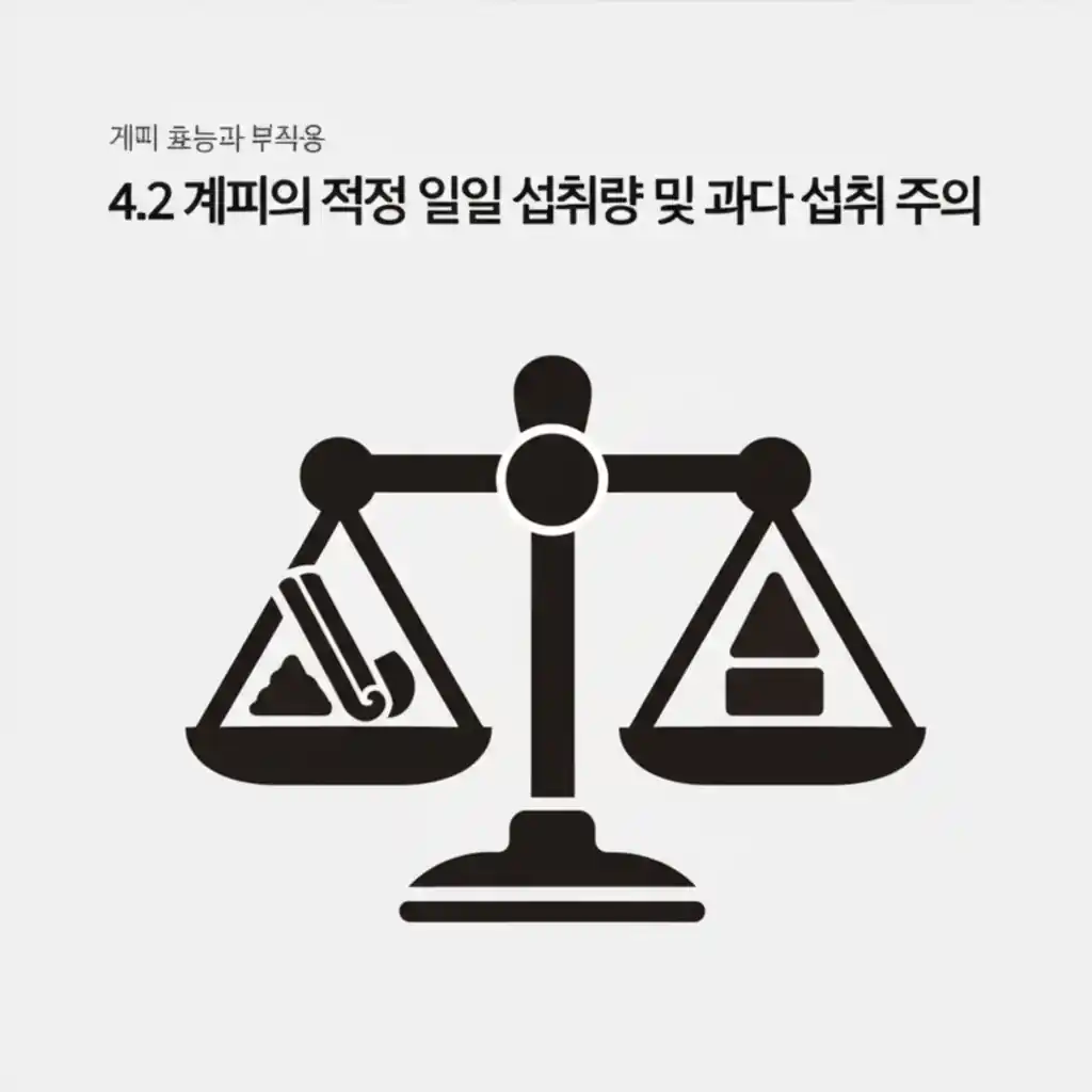 계피 효능을 위한 적정 일일 섭취량. 계피 가루 계량스푼으로 과다 섭취를 주의하는 모습.