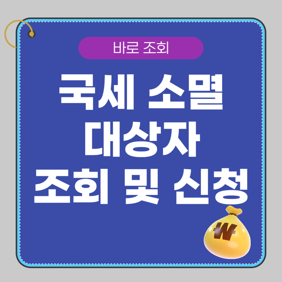 국세 소멸 대상자 조회 및 신청 대표 이미지