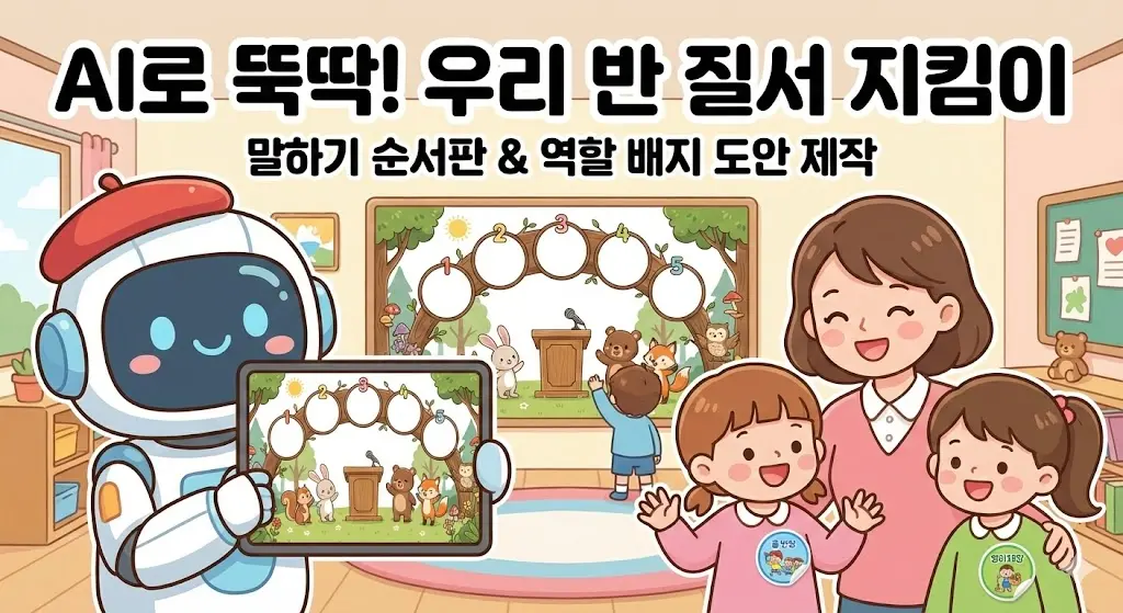 AI 활용 말하기 순서판 및 역할 배지 제작