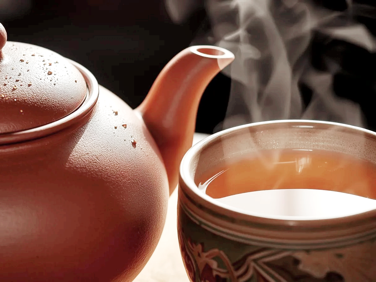 옥수수차 마시기