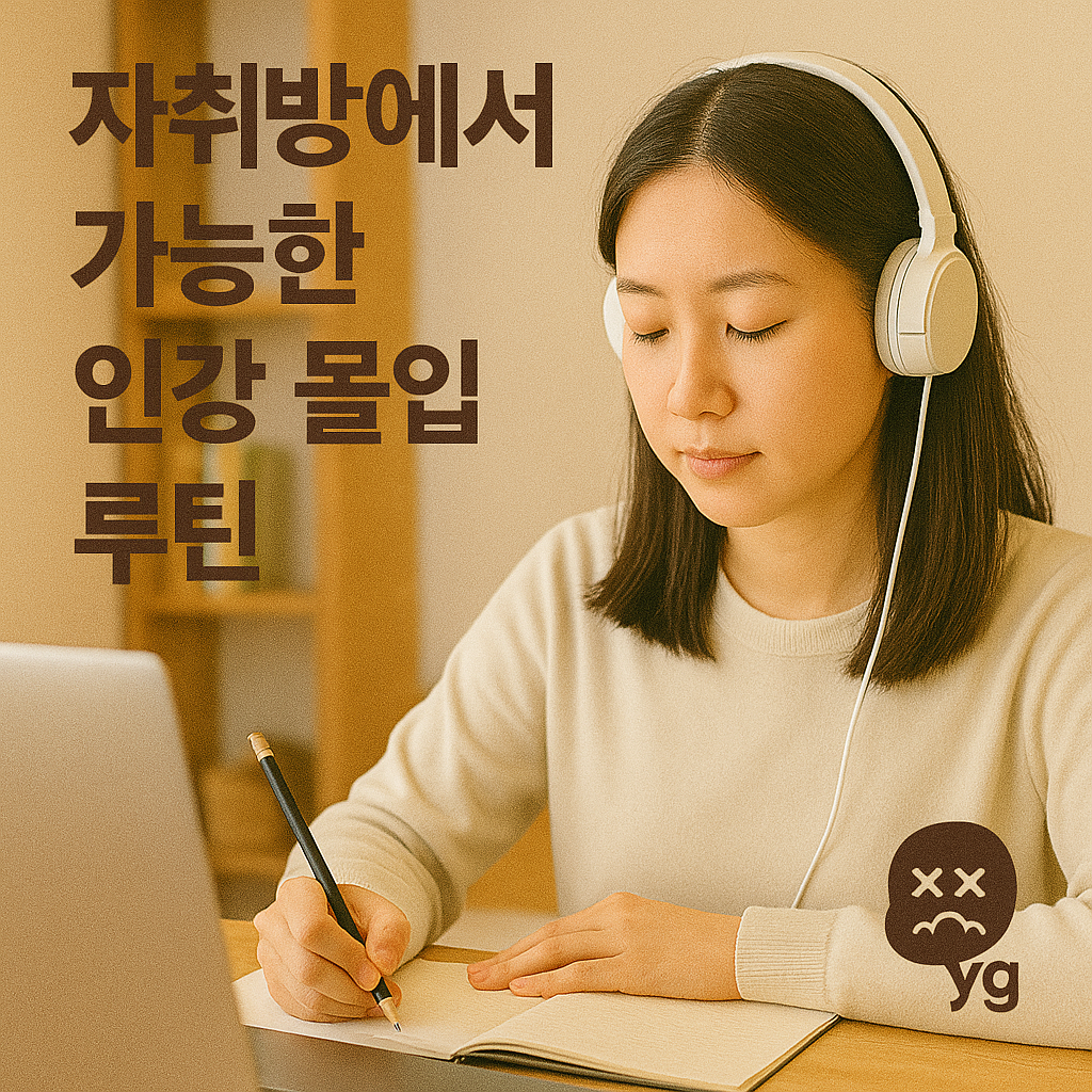 자취방에서 가능한 인강 몰입 루틴