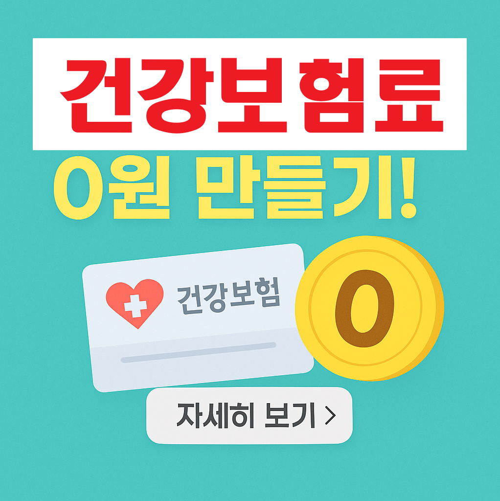 “건강보험료 0원 만들기! 피부양자 등록부터 소득조정까지 현실 꿀팁”
