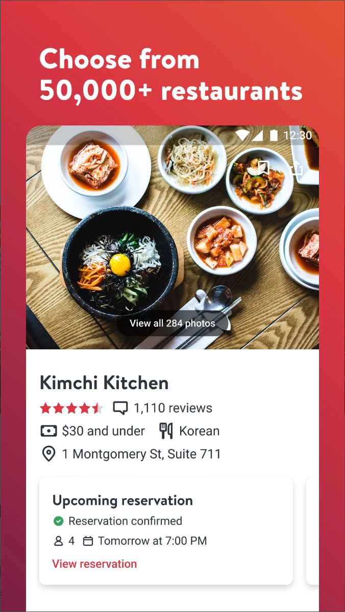 OpenTable, 오픈 테이블
