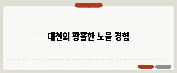 대천해수욕장에서 노을 감상하며 여가를 빛내다