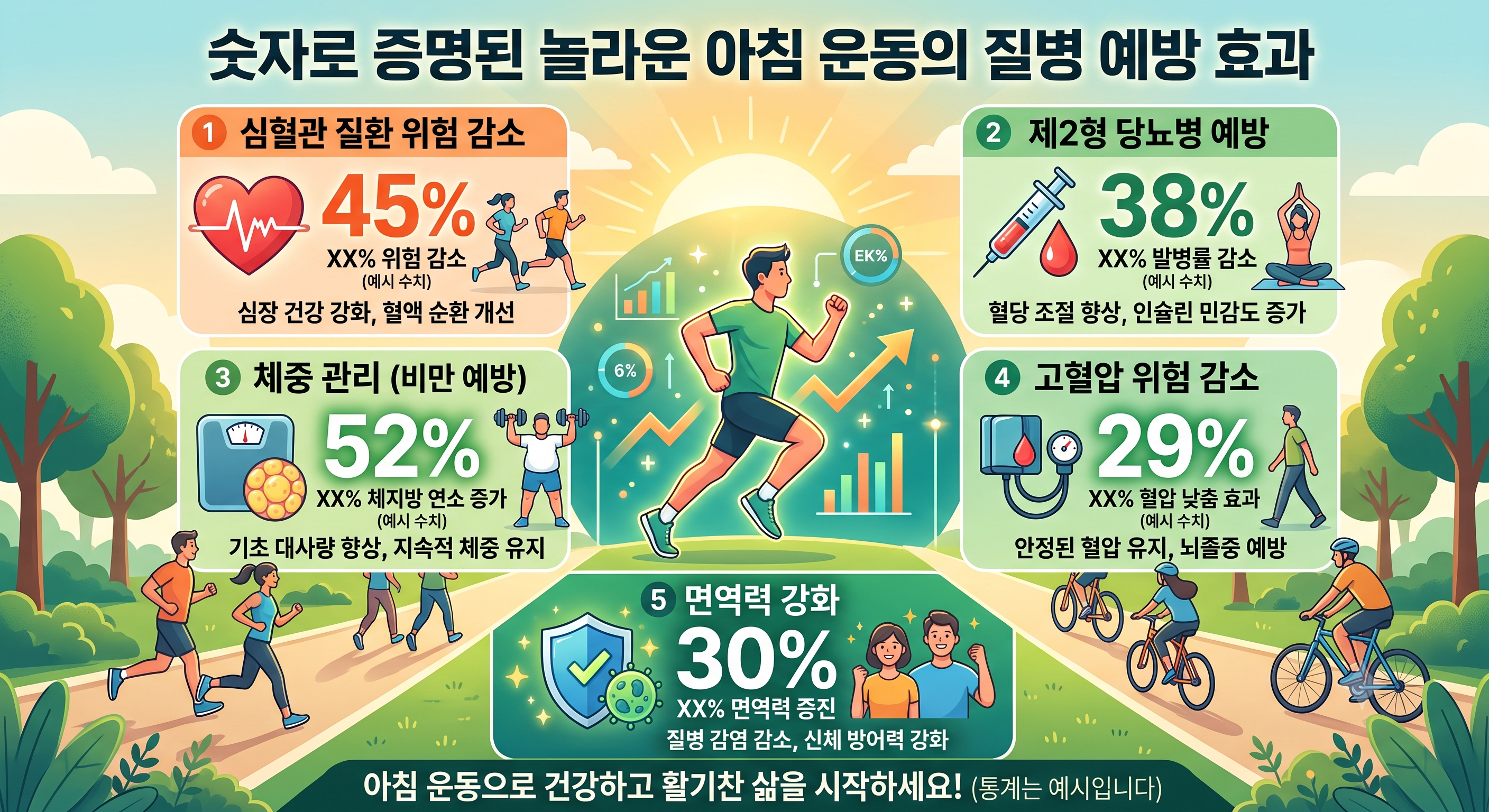 아침운동이 질병 예방 효과