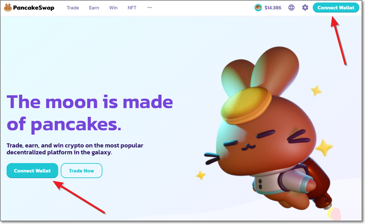 팬케이크스왑-탈중앙거래소-홈페이지