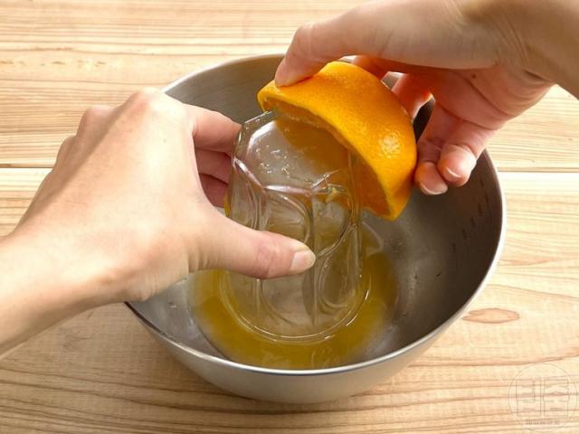 오렌지 주스 짜기 2배 오렌지즙 짜는 기계 없이