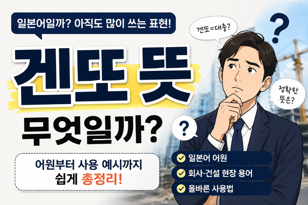 겐또 뜻 총정리|일본어일까? 직장인들이 쓰는 의미와 어원