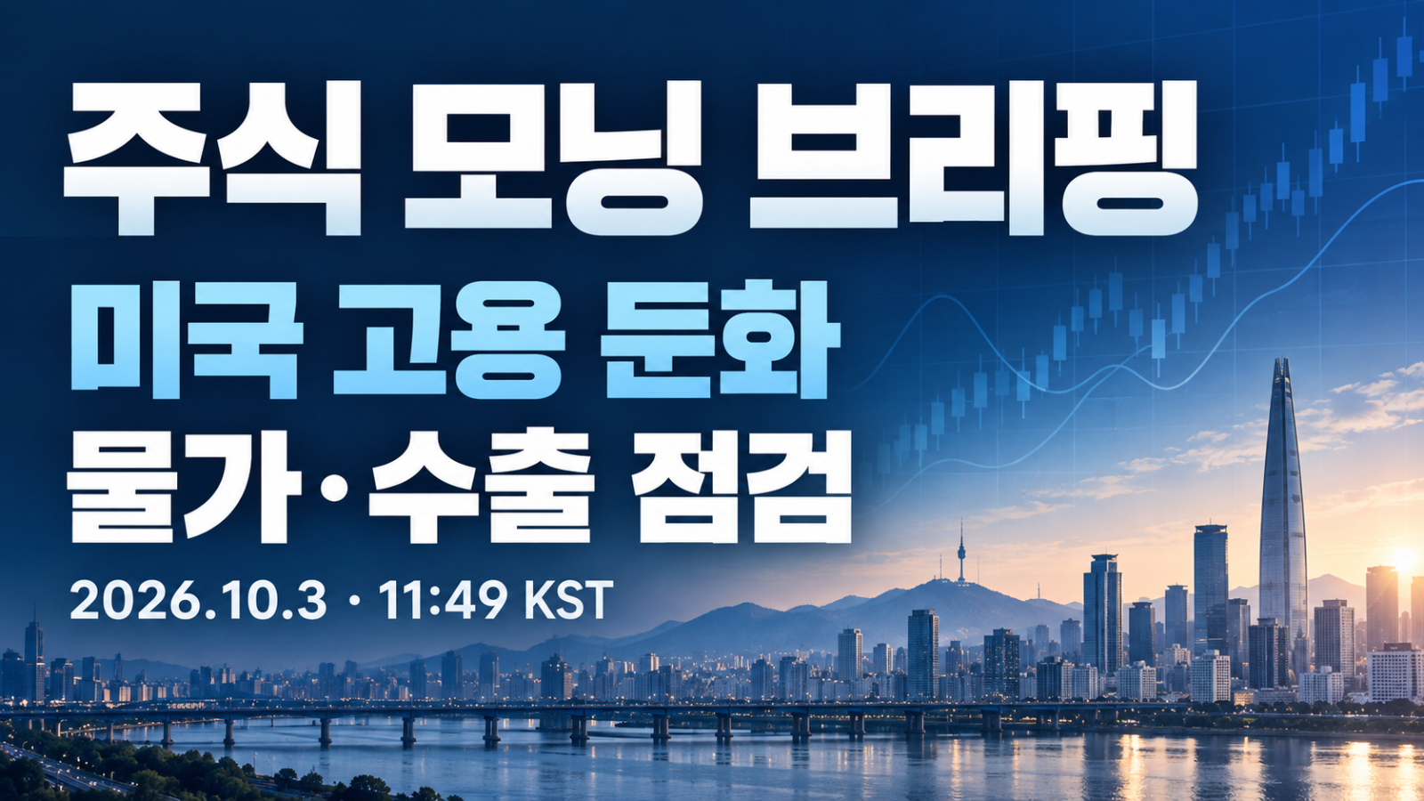 2026년 10월 3일 주식 모닝 브리핑: 물가·수출과 미국 고용 점검