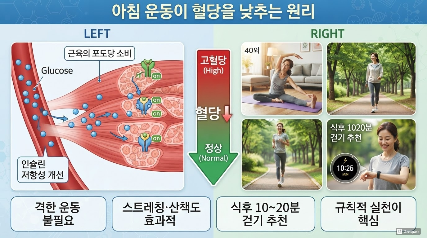 아침 운동이 혈당을 낮추는 원리